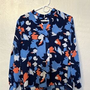 Chase Bank Lands End Floral Print Women's Top
